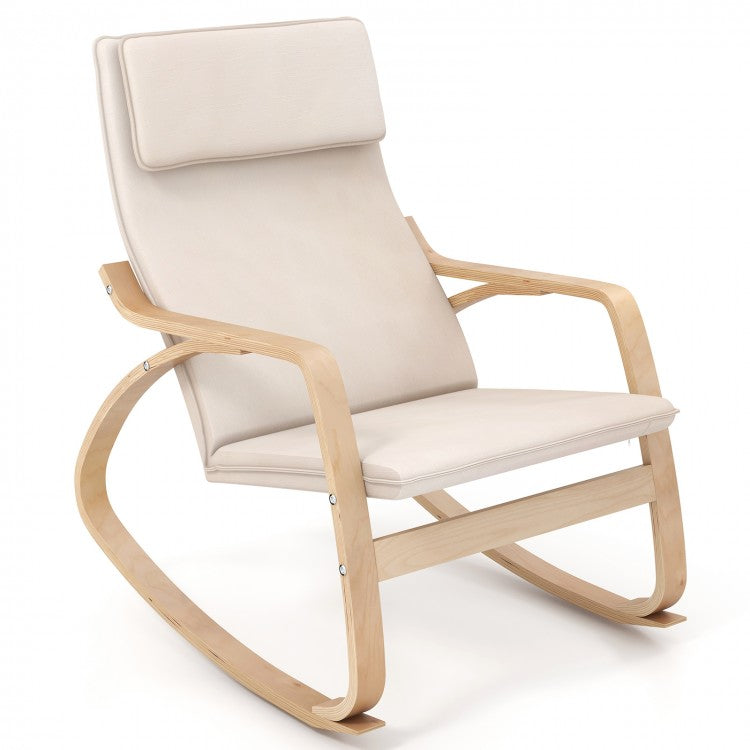 GentleGlide Beige Rocking Chair