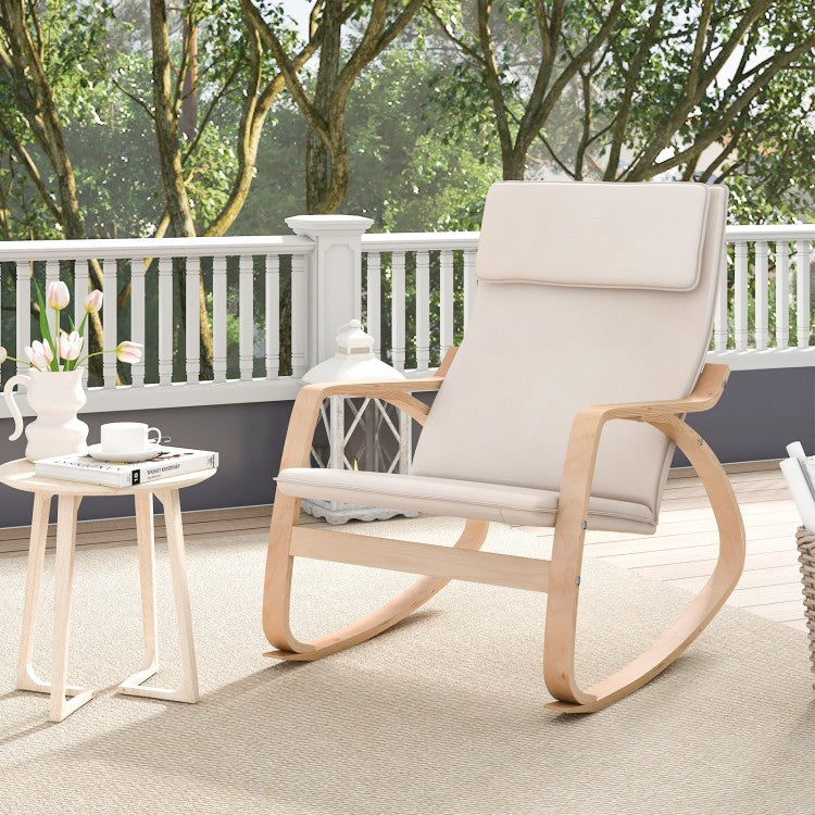 GentleGlide Beige Rocking Chair