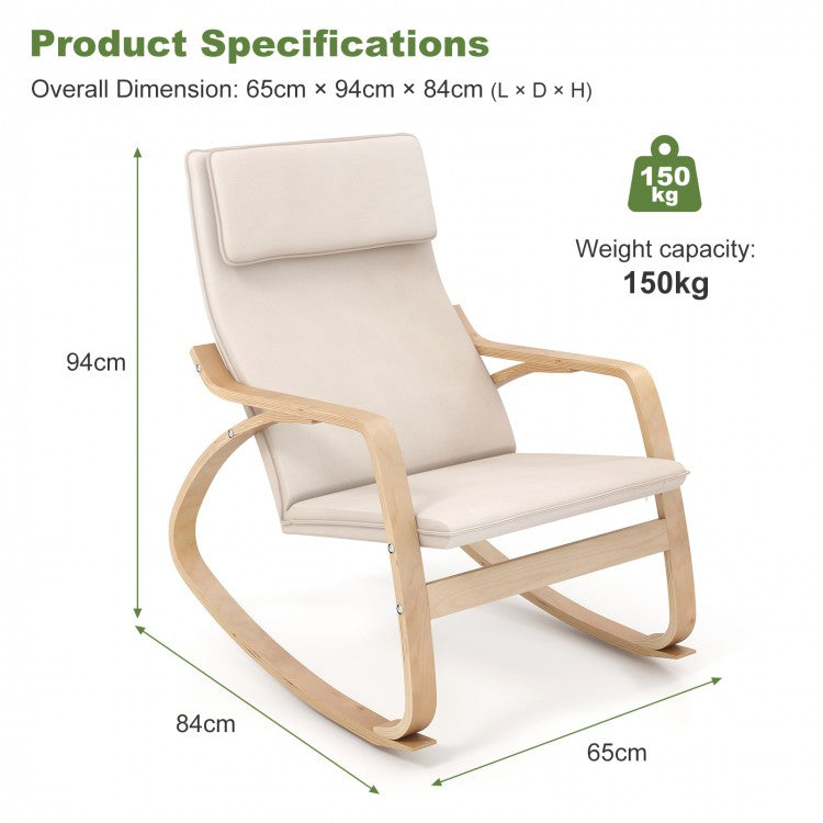 GentleGlide Beige Rocking Chair