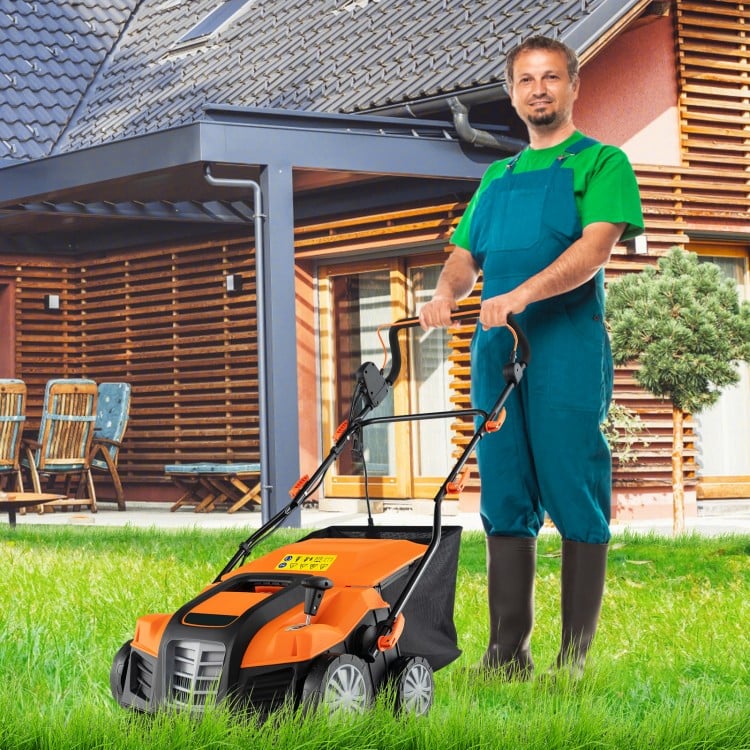 Compact Orange Lawn Dethatcher