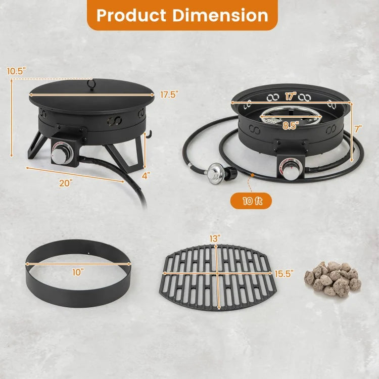 Campfire Gas Grill Pit