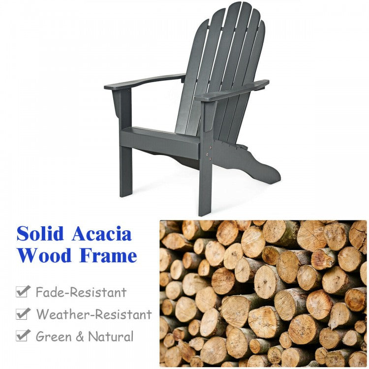 Gray Harmony Acacia Lounge Chair