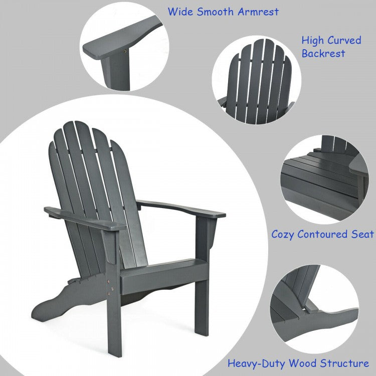 Gray Harmony Acacia Lounge Chair