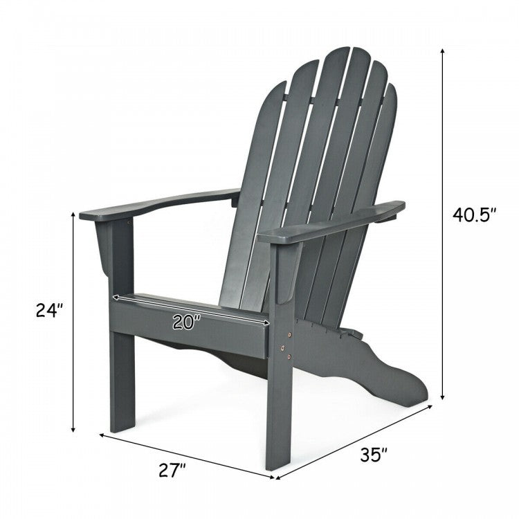 Gray Harmony Acacia Lounge Chair