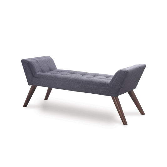 Grey Fabric Bench