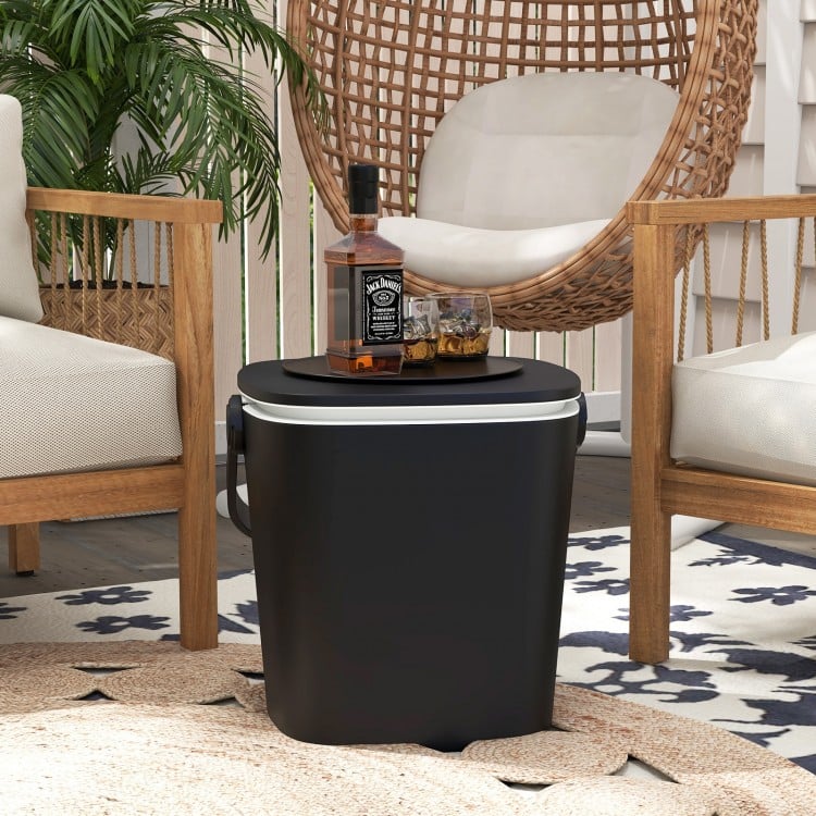 Outdoor Cooler Bar Table with Lift-Top Lid