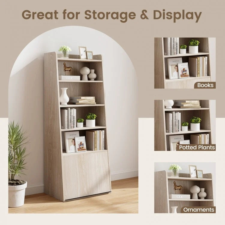 Stairway 6-Tier Bookcase - Natural