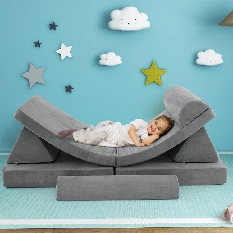 Gray Kids Modular Play Sofa