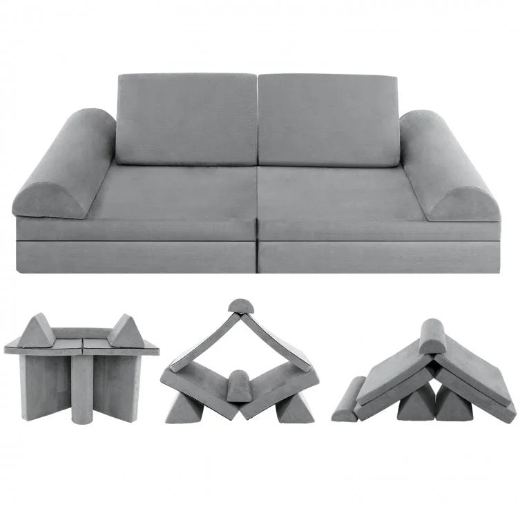 Gray Kids Modular Play Sofa