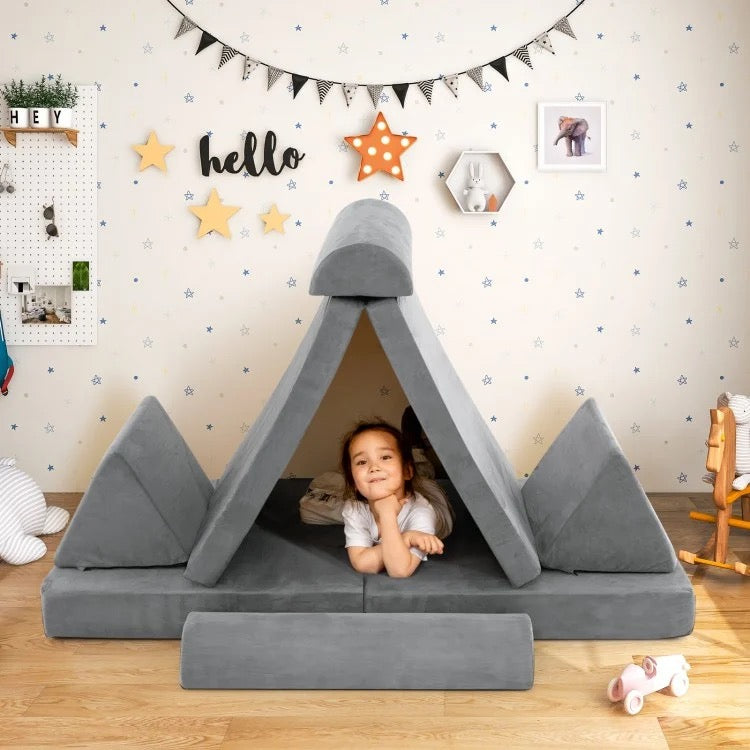 Gray Kids Modular Play Sofa