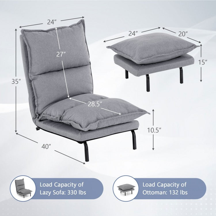 Gray Elegance Armless Lounge