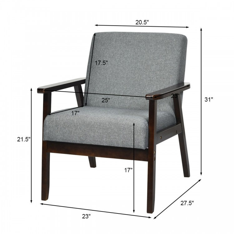 Gray Harmony Retro Armchair