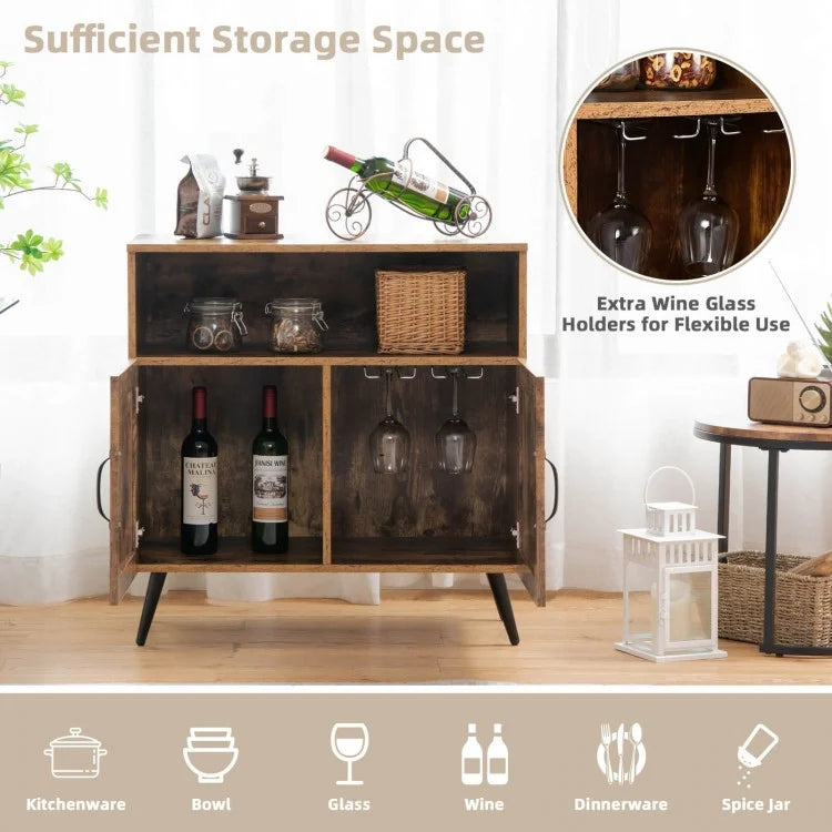 Wine Organizer - Rustic Brown