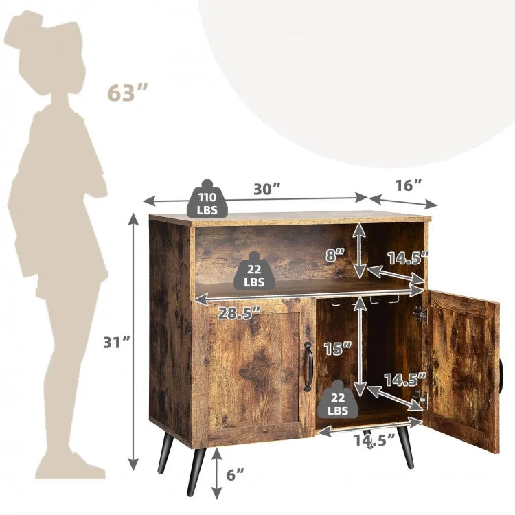 Wine Organizer - Rustic Brown