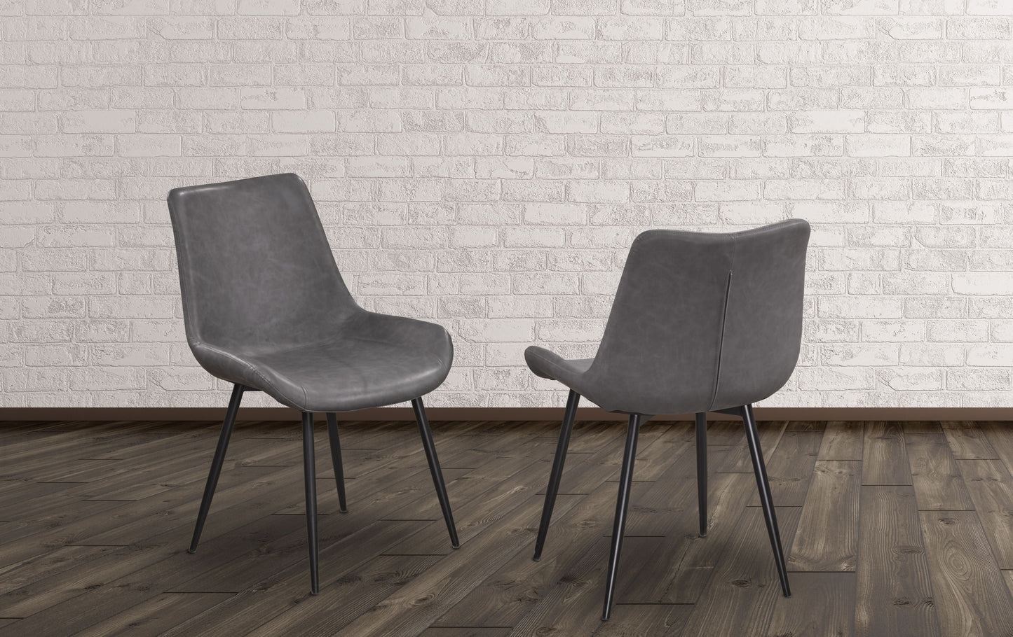 Grey Air Suede Chairs (2 Chairs)