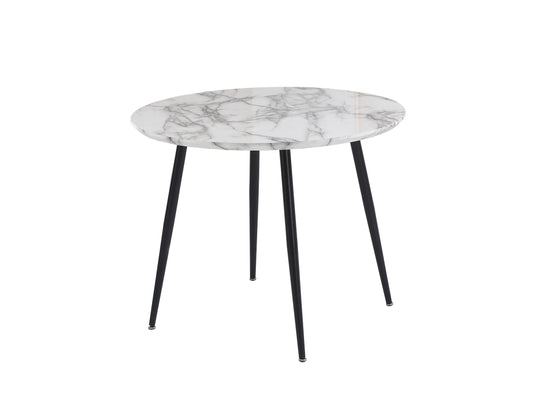 Round Faux Marble 4 Person Table