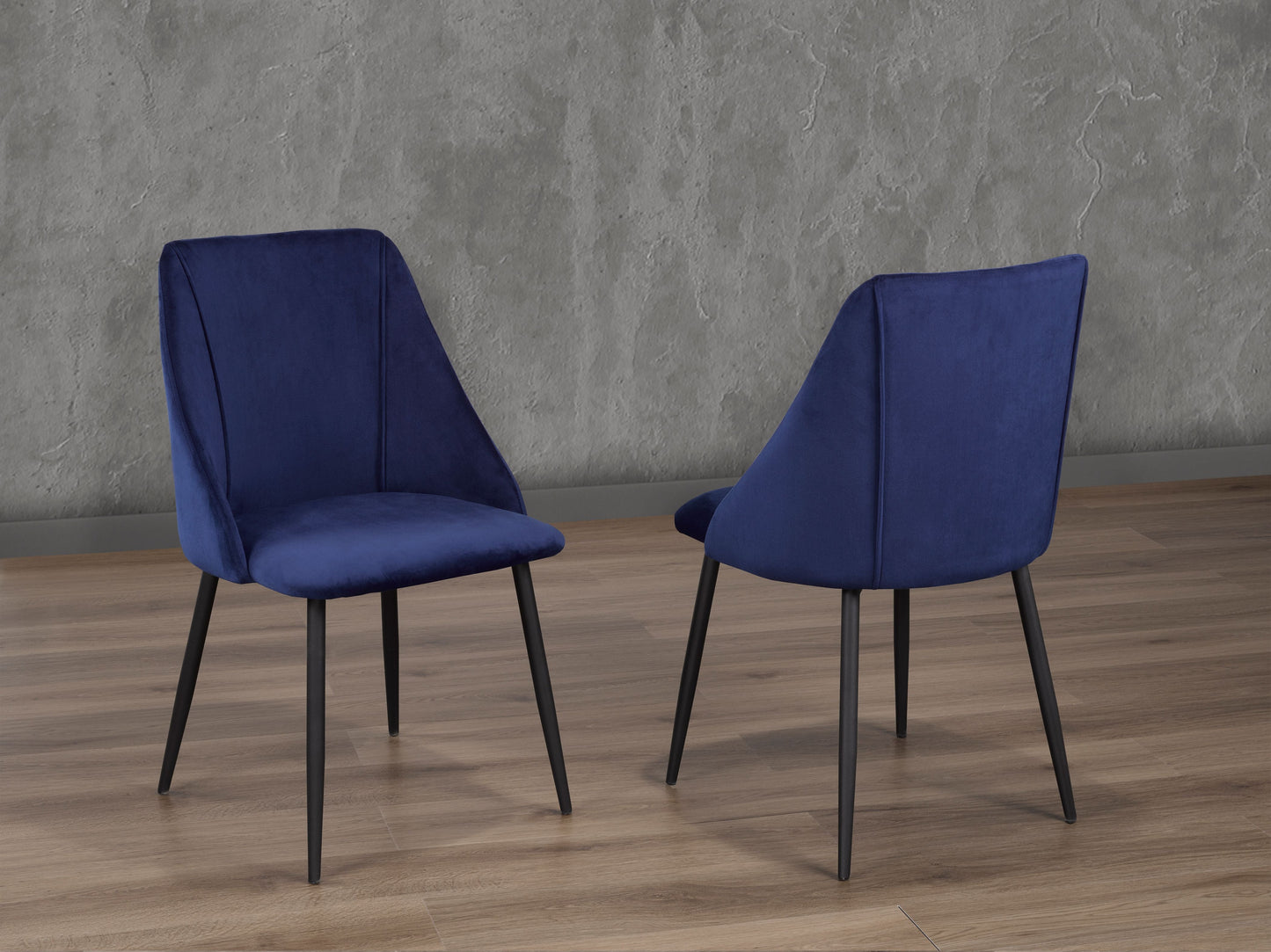 Blue Velvet Chairs (2 Chairs)