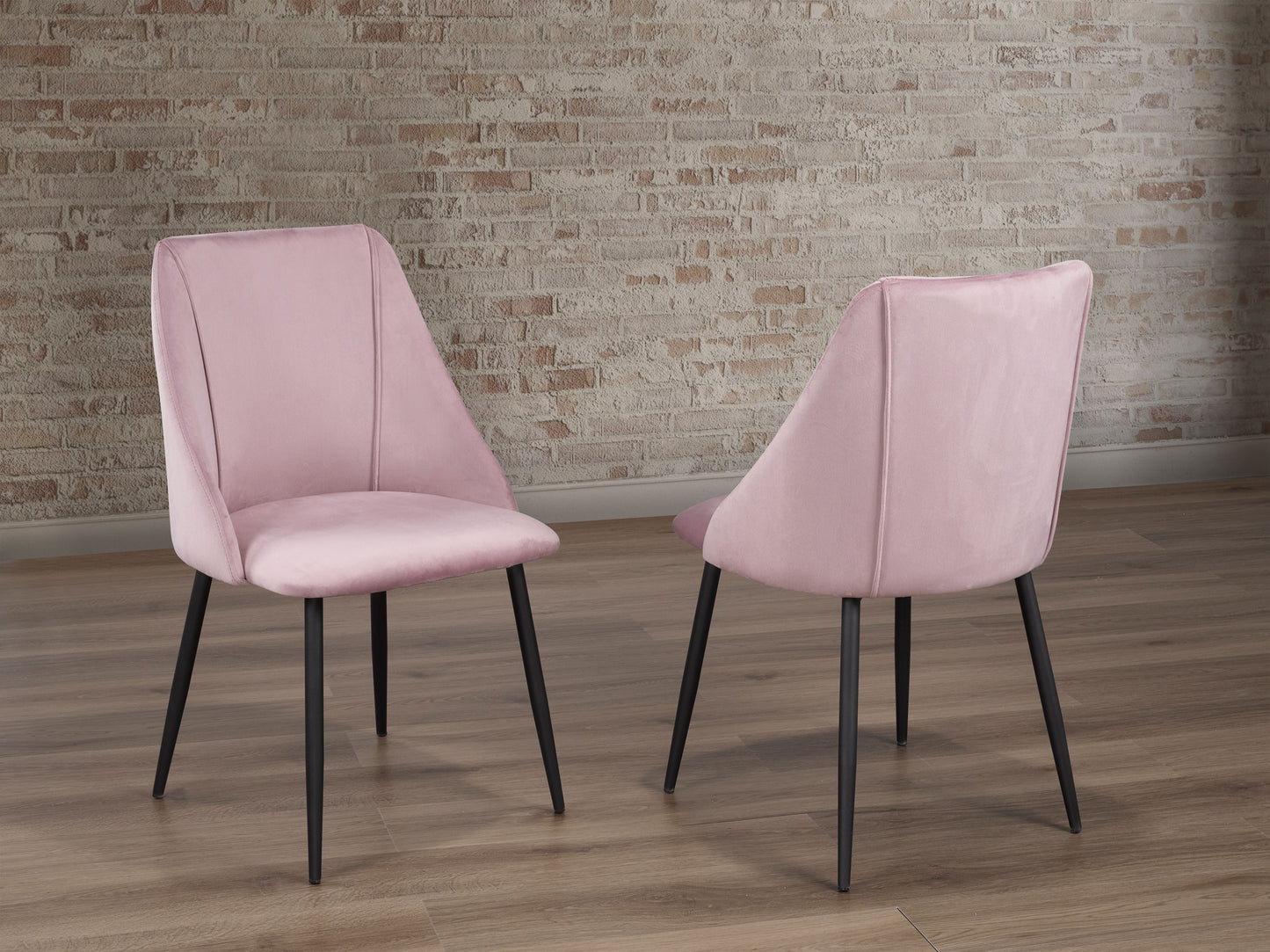 Pink Velvet Chairs (2 Chairs)