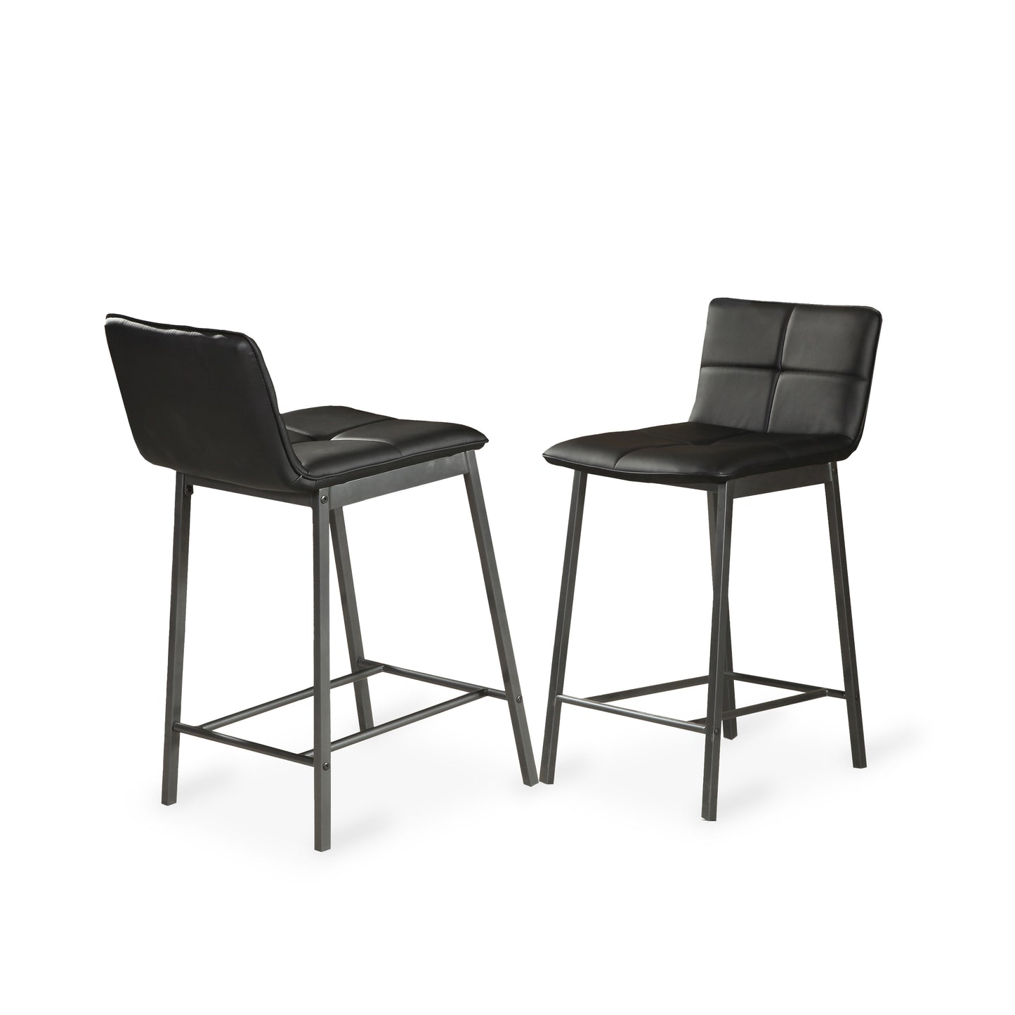 Black Leatherette Pub Chairs (4 chairs)