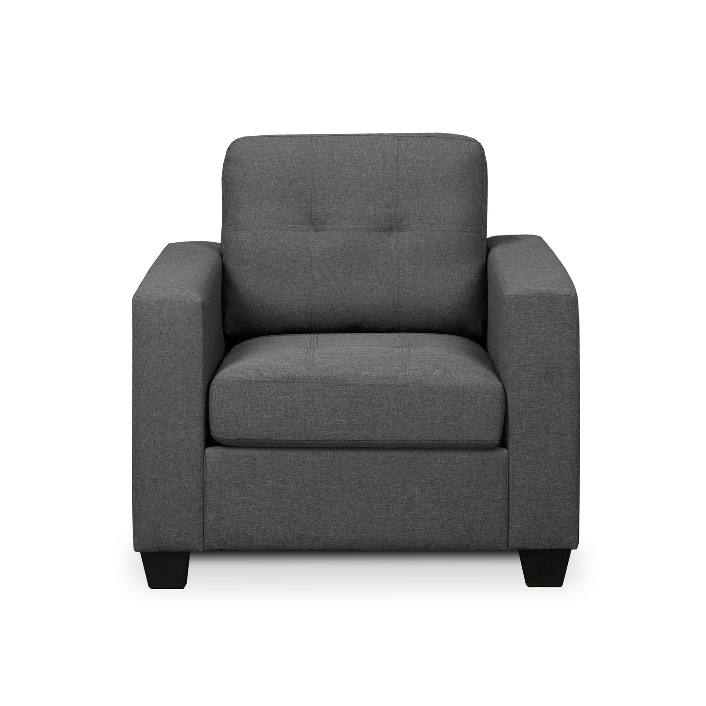 Charcoal Linen Contemporary Chair