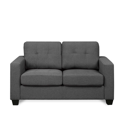 Charcoal Linen Contemporary Love seat