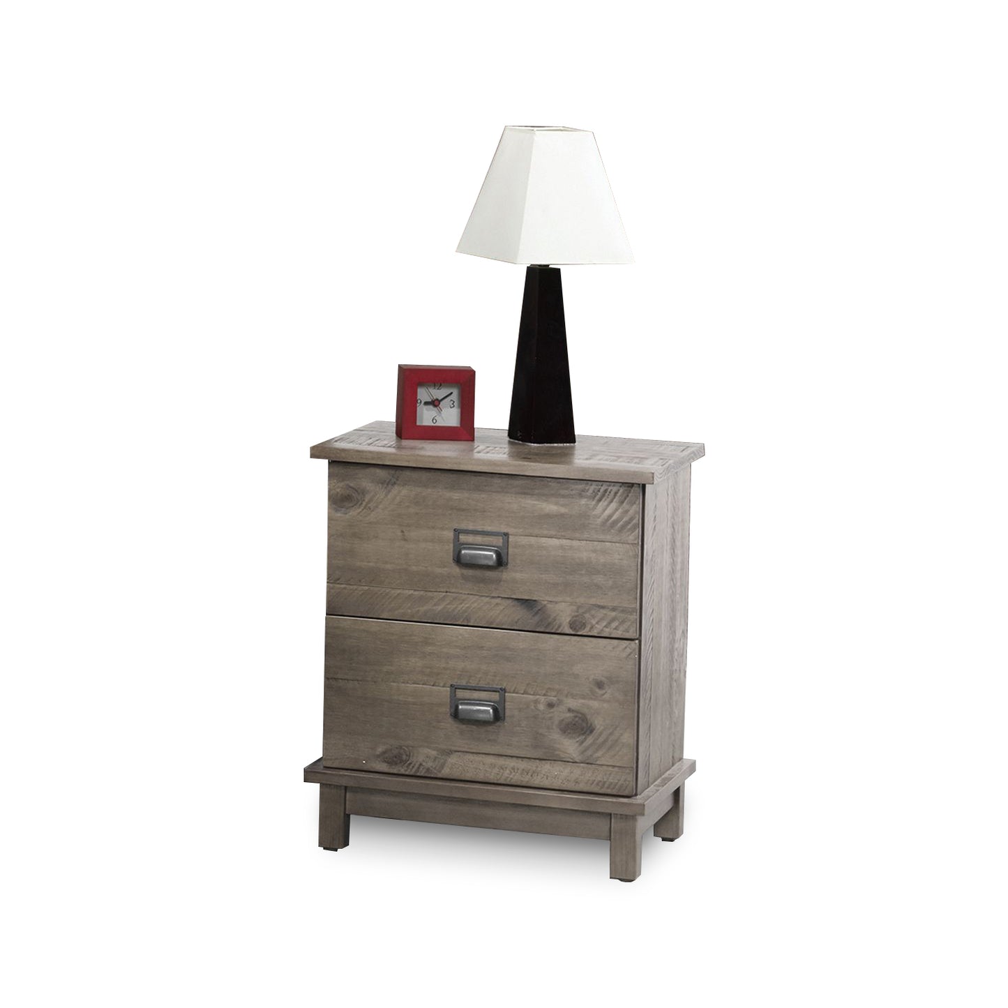 Distressed Grey Wood Nightstand