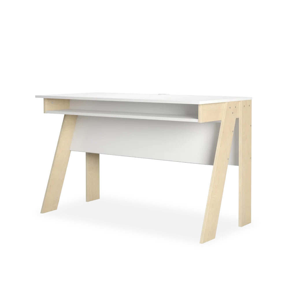 Imperial Desk (White and Birch Plywood)