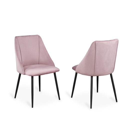 Pink Velvet Chairs (2 Chairs)