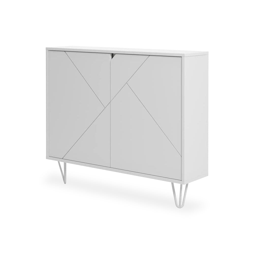 Slender 2-Door Storage Cabinet (White)