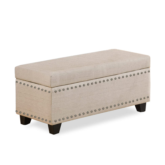Storage Bench (Beige Linen)