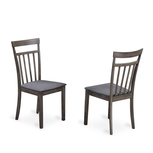 Trestle Back Grey Finish Chairs (2 Chairs)